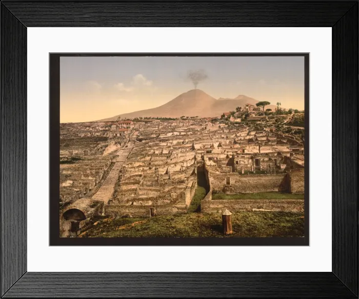 Framed Print : General view and Vesuvius, Pompeii, Italy Framed Print : General view and Vesuvius, Pompeii, Italy