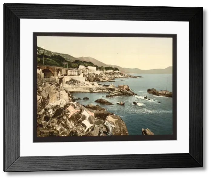 Framed Print : The coast, Nervi, Genoa, Italy Framed Print : The coast, Nervi, Genoa, Italy