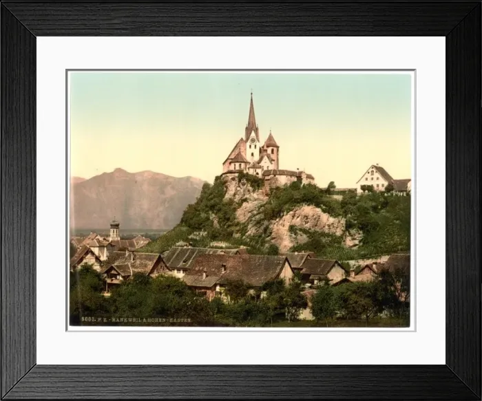 Framed Print : Vorarlberg Rankweil and Hohenkasten, Tyrol, Austro-Hungary Framed Print : Vorarlberg Rankweil and Hohenkasten, Tyrol, Austro-Hungary