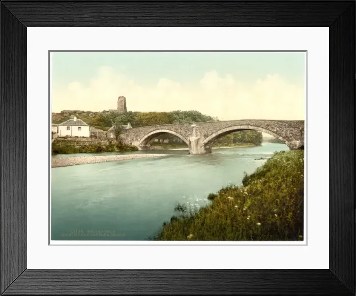 Framed Print : Ardstinchar Castle and bridge, Ballantrae, Scotland Framed Print : Ardstinchar Castle and bridge, Ballantrae, Scotland