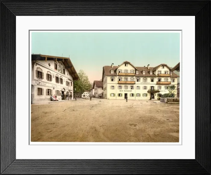 Framed Print : Hotel Wittelsbacherhof, Oberammergau, Upper Bavaria, Germany Framed Print : Hotel Wittelsbacherhof, Oberammergau, Upper Bavaria, Germany
