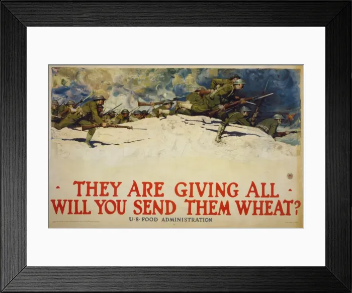 Framed Print : They are giving all - Will you send them wheat? US Food Admi Framed Print : They are giving all - Will you send them wheat? US Food Admi