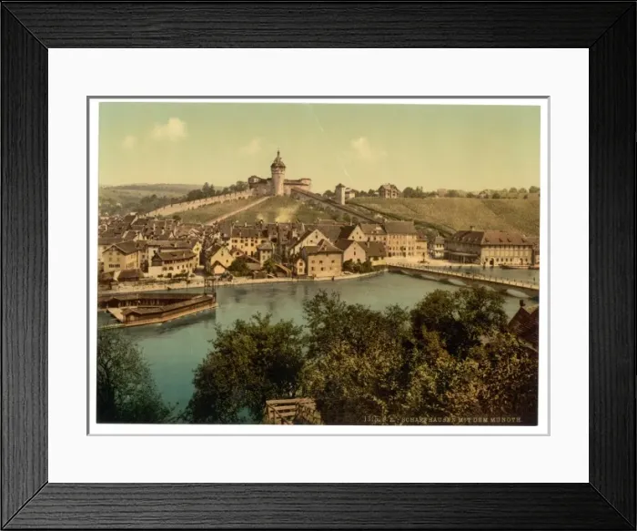 Framed Print : View of Schaffhausen, with the Munoth, Schaffhausen, Switzer
