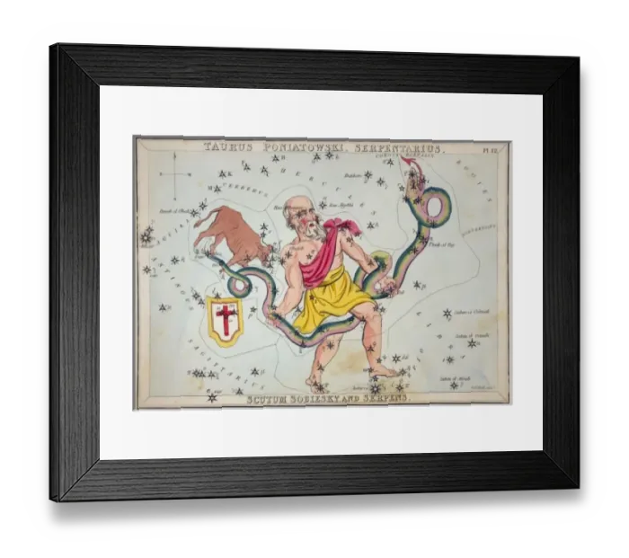 Framed Print : Taurus Poniatowski, Serpentarius, Scutum Sobiesky, and Serpe Framed Print : Taurus Poniatowski, Serpentarius, Scutum Sobiesky, and Serpe