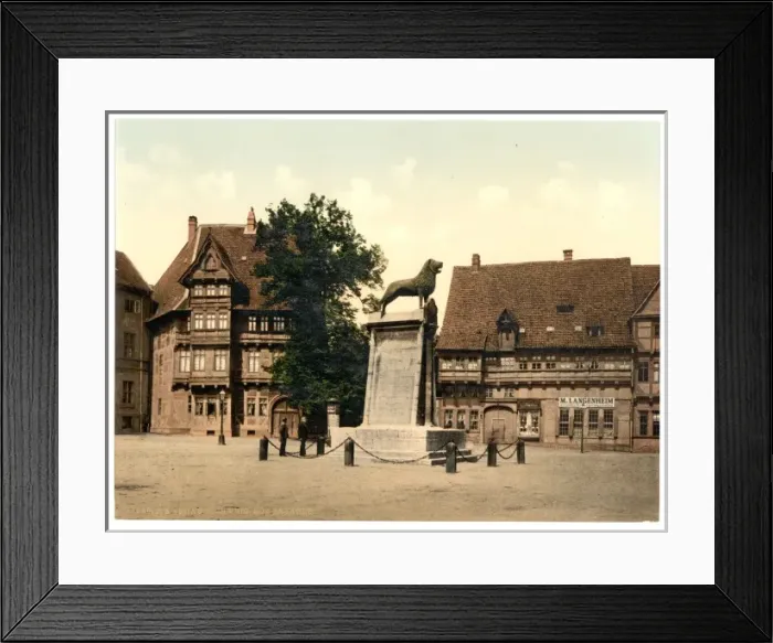 Framed Print : Column of the Lion, Brunswick (i. e. Braunschweig), Germany Framed Print : Column of the Lion, Brunswick (i. e. Braunschweig), Germany