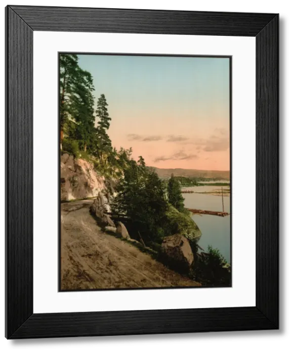 Framed Print : View of Hitterdals Lake, Notodden, Telemarken (i. e, Telemark Framed Print : View of Hitterdals Lake, Notodden, Telemarken (i. e, Telemark