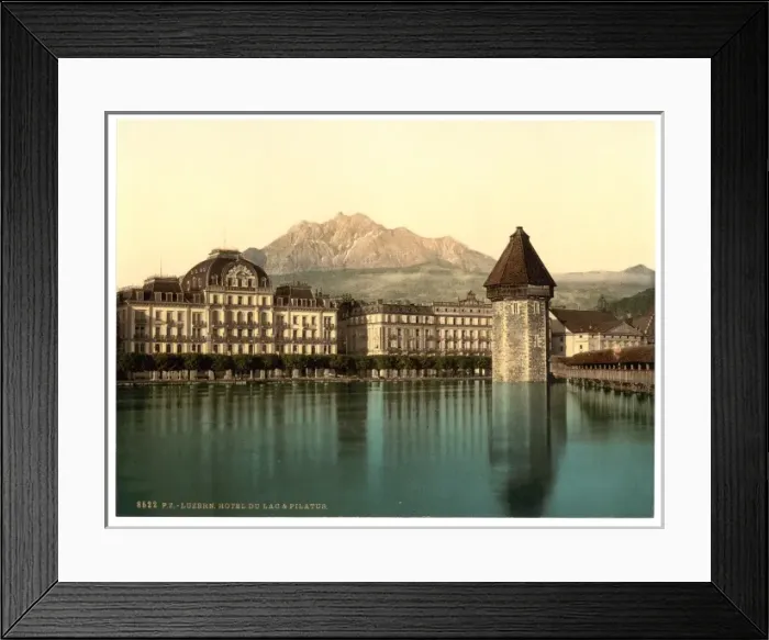 Framed Print : Lucerne, Hotel du Lac, Pilatus, Switzerland Framed Print : Lucerne, Hotel du Lac, Pilatus, Switzerland