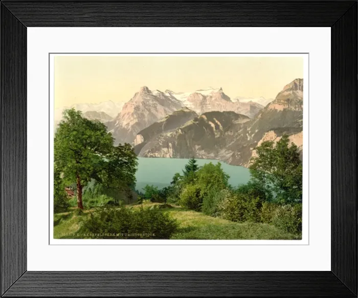 Framed Print : Axenstein, Park and Urirothstock, (i. e. Urirotstock), Lake Framed Print : Axenstein, Park and Urirothstock, (i. e. Urirotstock), Lake
