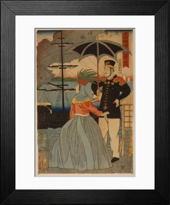 Framed Print : Eight beautiful places in Yokohama - ships returning to pier Framed Print : Eight beautiful places in Yokohama - ships returning to pier