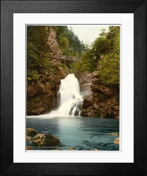 Framed Print : Triglav, Rothwein (i. e. Rotwein), and waterfall, Carniola Framed Print : Triglav, Rothwein (i. e. Rotwein), and waterfall, Carniola