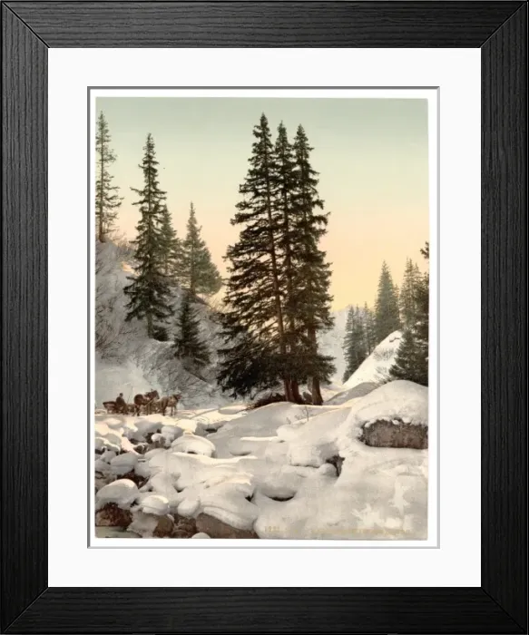 Framed Print : Davos, in winter, Grisons, Switzerland Framed Print : Davos, in winter, Grisons, Switzerland