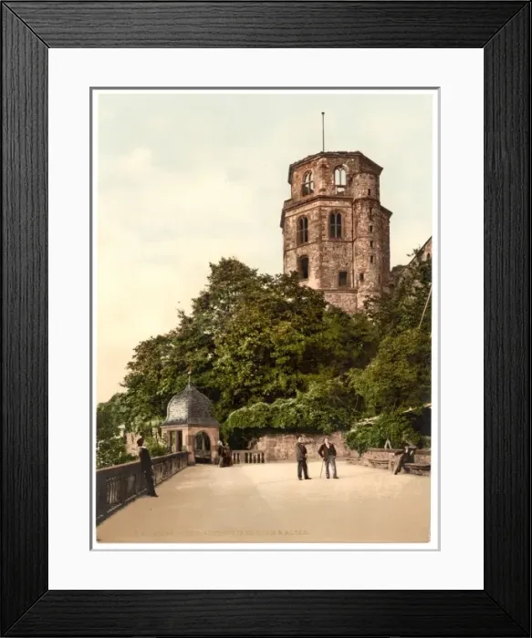 Framed Print : Octagonal Tower and Terrace, Heidelberg, Baden, Germany Framed Print : Octagonal Tower and Terrace, Heidelberg, Baden, Germany