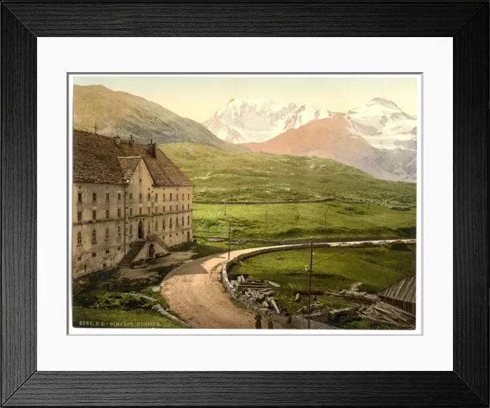 Framed Print : Simplon Pass, the hospice, Valais, Alps of, Switzerland Framed Print : Simplon Pass, the hospice, Valais, Alps of, Switzerland