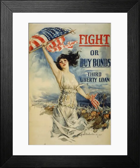 Framed Print : Fight or buy bonds - Third Liberty Loan Framed Print : Fight or buy bonds - Third Liberty Loan