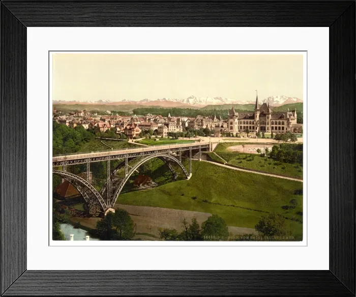 Framed Print : From Hotel Bellevue, Berne, Switzerland Framed Print : From Hotel Bellevue, Berne, Switzerland