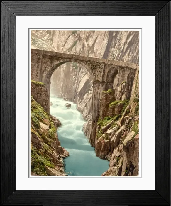 Framed Print : Devils Bridge, Andermatt, Switzerland