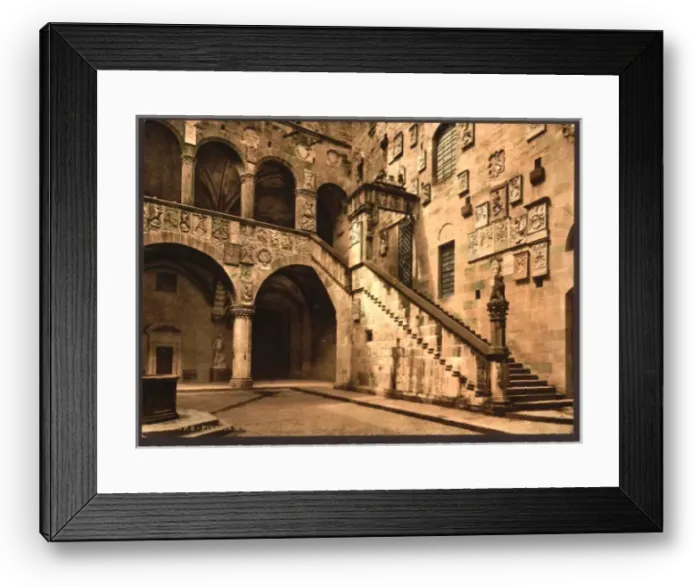 Framed Print : Royal Museum, the court (i. e. Bargello Museum, the courtyard Framed Print : Royal Museum, the court (i. e. Bargello Museum, the courtyard