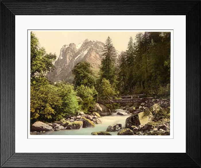 Framed Print : Schwarze Lutschine and Wetterhorn Mountain, Bernese Oberland Framed Print : Schwarze Lutschine and Wetterhorn Mountain, Bernese Oberland