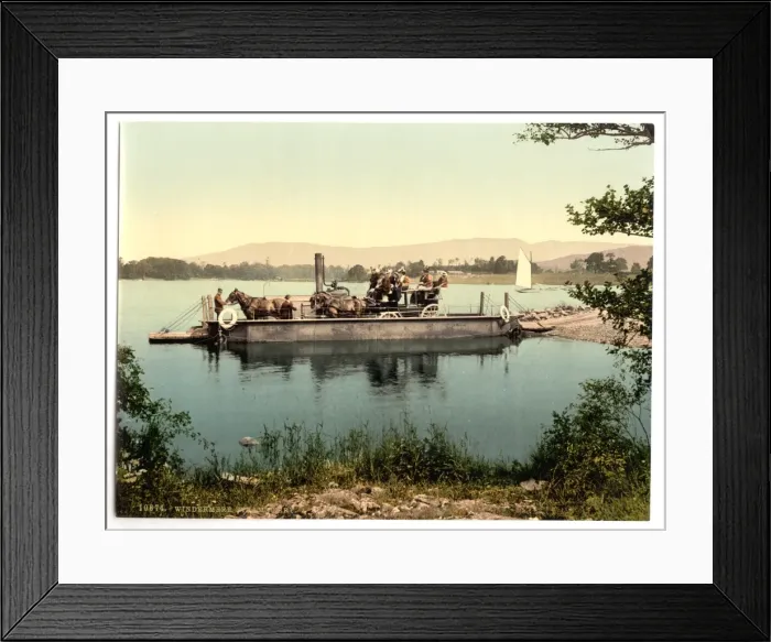 Framed Print : Windermere, steam ferry, Lake District, England Framed Print : Windermere, steam ferry, Lake District, England