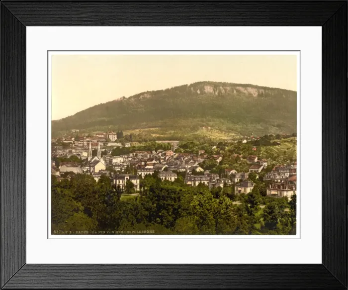 Framed Print : View from the Leopoldshoehe, Baden-Baden, Baden, Germany Framed Print : View from the Leopoldshoehe, Baden-Baden, Baden, Germany