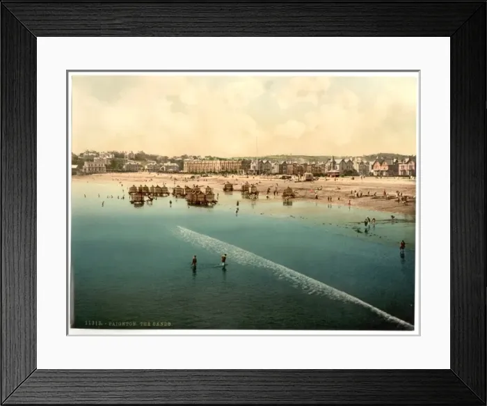 Framed Print : The sands, Paignton, England Framed Print : The sands, Paignton, England