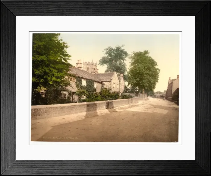 Framed Print : Eyam Plague Cottages, Derbyshire, England Framed Print : Eyam Plague Cottages, Derbyshire, England