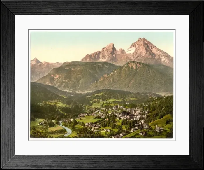 Framed Print : Berchtesgaden from Metzenleiten Upper Bavaria, Germany Framed Print : Berchtesgaden from Metzenleiten Upper Bavaria, Germany