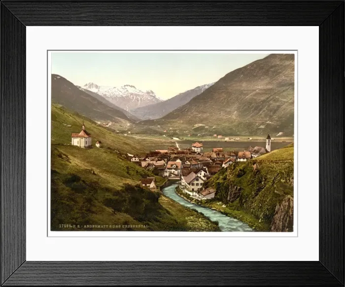 Framed Print : The Ursern Valley, Andermatt, Switzerland Framed Print : The Ursern Valley, Andermatt, Switzerland