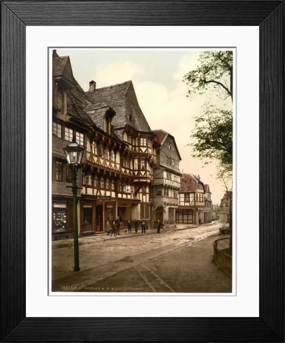 Framed Print : Market Street, Goslar, Hartz, Germany Framed Print : Market Street, Goslar, Hartz, Germany