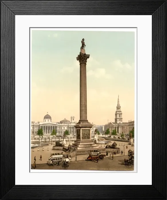 Framed Print : Trafalgar Square and National Gallery, London, England Framed Print : Trafalgar Square and National Gallery, London, England