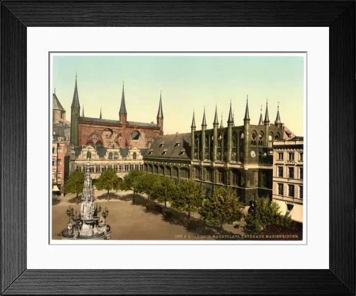 Framed Print : Market Place I. Lubeck, Germany Framed Print : Market Place I. Lubeck, Germany
