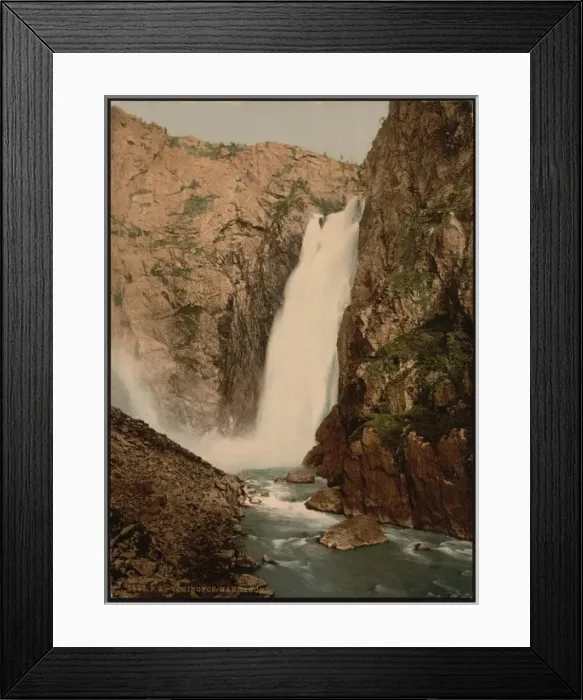 Framed Print : Vorinfos (i. e. Voringsfoss), Hardanger Fjord, Norway Vorinf Framed Print : Vorinfos (i. e. Voringsfoss), Hardanger Fjord, Norway Vorinf