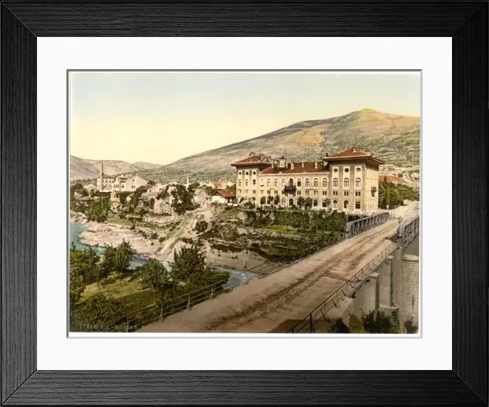 Framed Print : Mostar, Narenta Hotel, Herzegowina, Austro-Hungary Framed Print : Mostar, Narenta Hotel, Herzegowina, Austro-Hungary