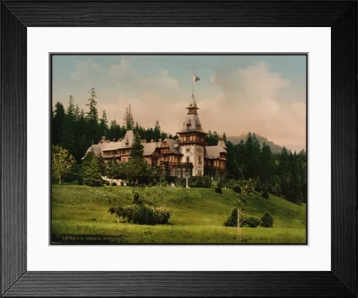 Framed Print : Pelesch (i. e. Peles) Castle, Sinaia, Roumania Framed Print : Pelesch (i. e. Peles) Castle, Sinaia, Roumania