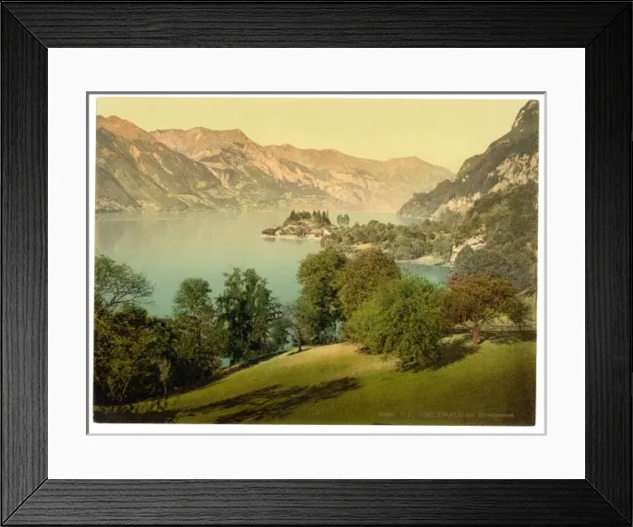 Framed Print : Iseltwald and Brienz Lake, Bernese Oberland, Switzerland Framed Print : Iseltwald and Brienz Lake, Bernese Oberland, Switzerland
