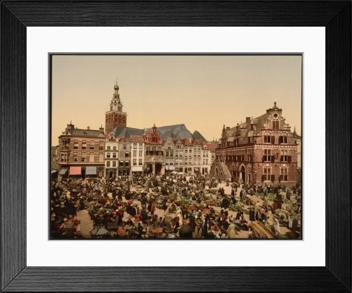 Framed Print : The great market, Nymegen (i. e. Nijmegen), Holland Framed Print : The great market, Nymegen (i. e. Nijmegen), Holland