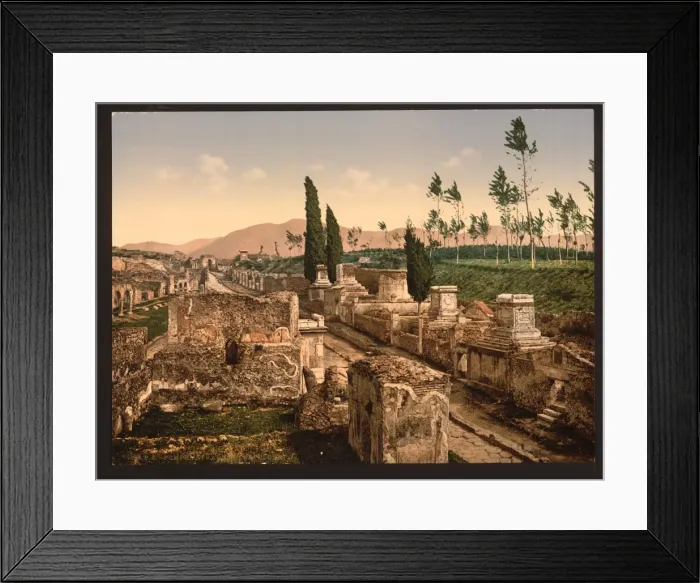 Framed Print : Street of the Tombs, Pompeii, Italy Framed Print : Street of the Tombs, Pompeii, Italy