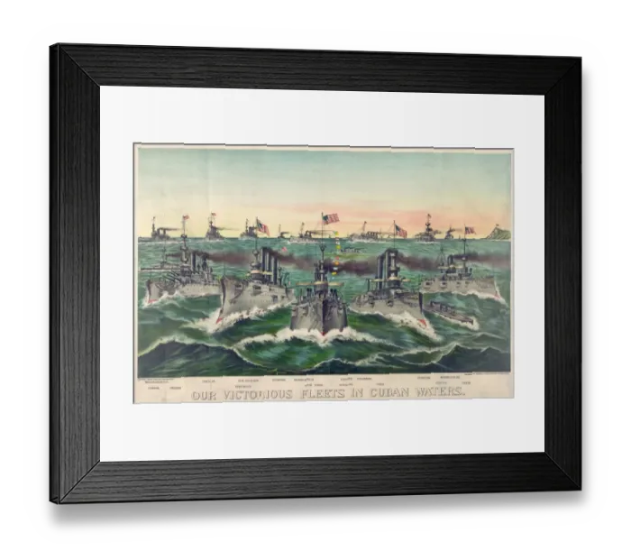 Framed Print : Our victorious fleets in Cuban waters Framed Print : Our victorious fleets in Cuban waters