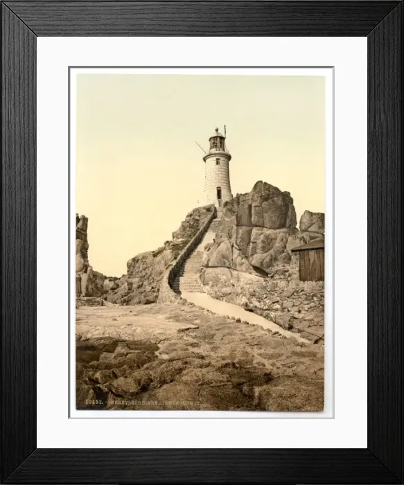 Framed Print : Jersey, Corbiere Lighthouse, III, Channel Islands, England Framed Print : Jersey, Corbiere Lighthouse, III, Channel Islands, England