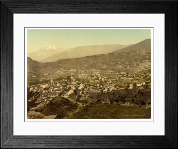 Framed Print : Sion, general view, Valais, Switzerland Framed Print : Sion, general view, Valais, Switzerland
