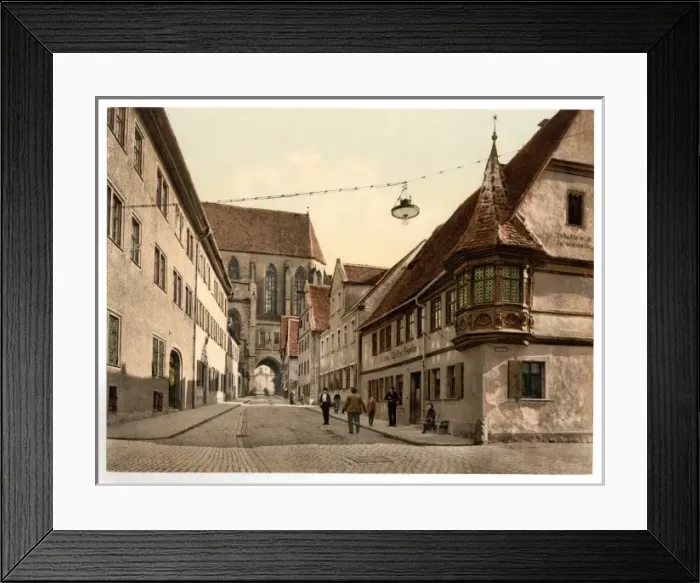 Framed Print : Feuerleins bow windows, Rothenburg (i. e. ob der Tauber), Bav Framed Print : Feuerleins bow windows, Rothenburg (i. e. ob der Tauber), Bav