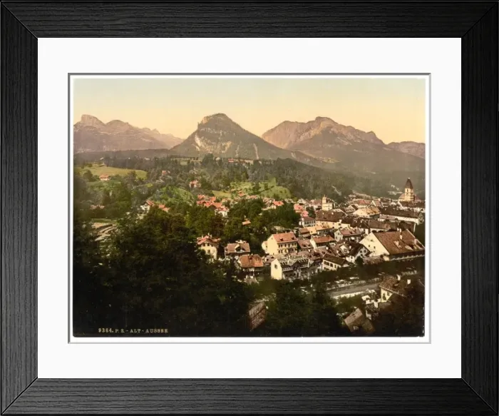 Framed Print : Aussee (i. e. Bad Aussee), general view, Styria, Austro-Hung Framed Print : Aussee (i. e. Bad Aussee), general view, Styria, Austro-Hung