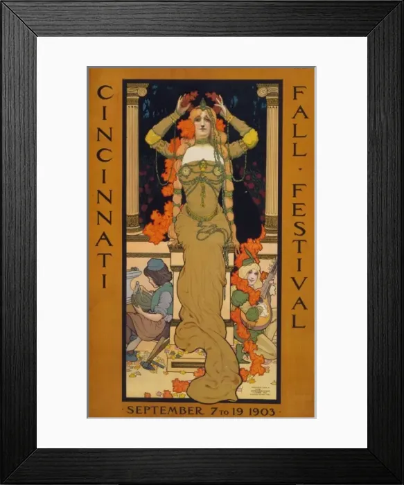 Framed Print : Cincinnati fall festival September 7 to 19 1903 Framed Print : Cincinnati fall festival September 7 to 19 1903