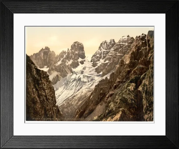 Framed Print : Monte Cristallo and Piz Popena Group, Tyrol, Austro-Hungary Framed Print : Monte Cristallo and Piz Popena Group, Tyrol, Austro-Hungary