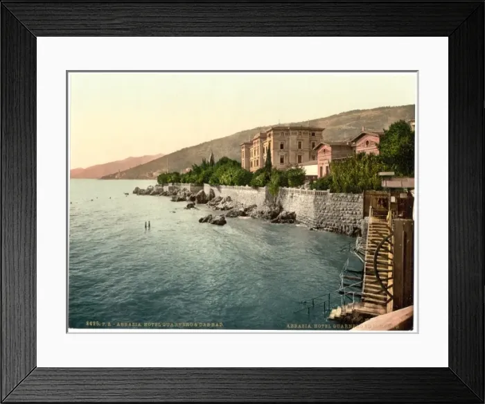 Framed Print : Abbazia, Hotel Quarnero and the Baths, Istria, Austro-Hungar Framed Print : Abbazia, Hotel Quarnero and the Baths, Istria, Austro-Hungar