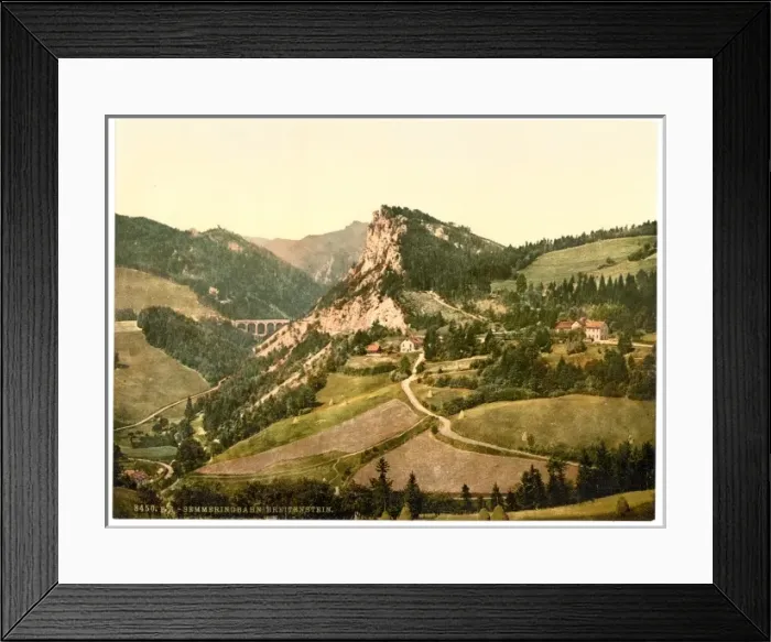 Framed Print : Semmering Railway, Breitenstein, Styria, Austro-Hungary Framed Print : Semmering Railway, Breitenstein, Styria, Austro-Hungary
