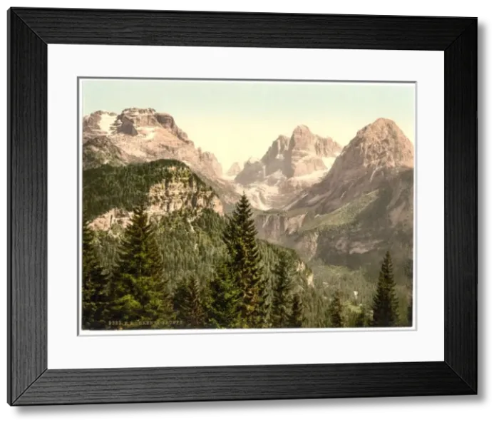 Framed Print : Brenta Group, from Erzherzog, Tyrol, Austro-Hungary Framed Print : Brenta Group, from Erzherzog, Tyrol, Austro-Hungary