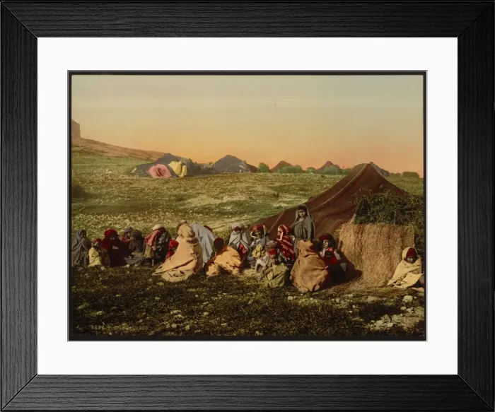 Framed Print : Group of wandering Arabs, Tunis, Tunisia