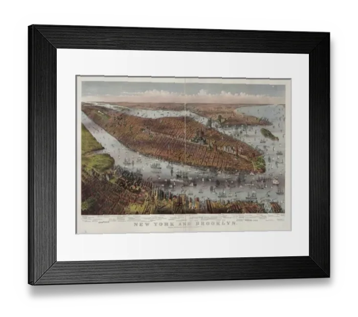 Framed Print : New York and Brooklyn Framed Print : New York and Brooklyn