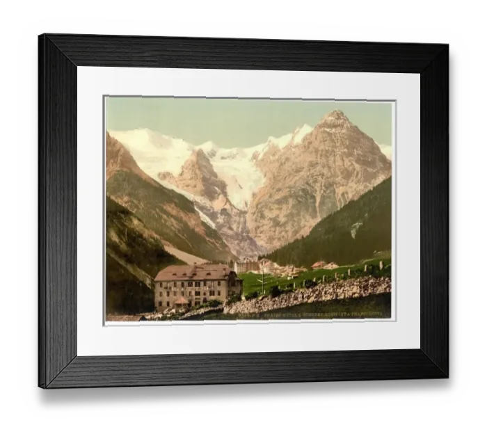 Framed Print : Trafoi, Hotels Bellevue (i. e. Schonen Aussicht) and Trafoi Framed Print : Trafoi, Hotels Bellevue (i. e. Schonen Aussicht) and Trafoi